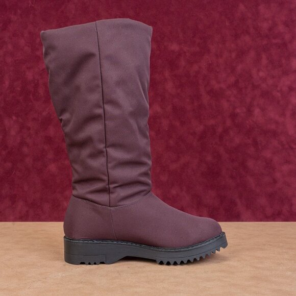 Cougar Women Gale Burgundy Fabric Waterproof Snow Winter Knee Boots sz 8 - Picture 10 of 10